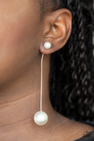 Extended Elegance - White-Earrings