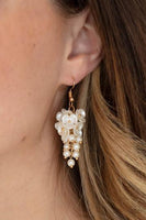 Paparazzi Bountiful Bouquets - Gold Earrings - Life of the Party Exclusive June 2021