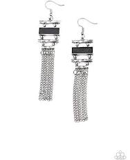 Paparazzi Stone Dwelling earrings black