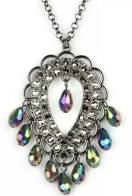 Paparazzi Teasable Teardrops - Multi Necklace - May 2021 Life Of The Party Exclusive.